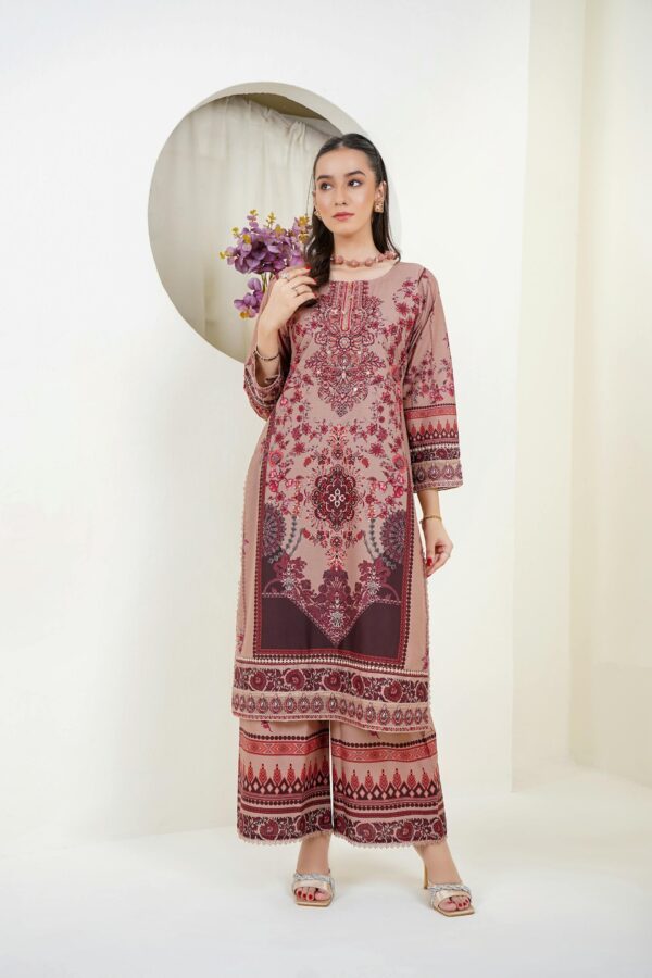 Unstitched printed kurta with trouser