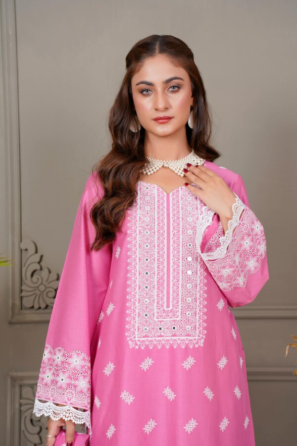 Women printed kurta pink