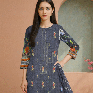 Gul Ahmed 3 Piece Linen (grey)