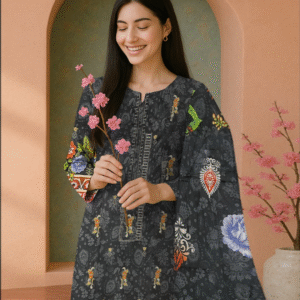 Gul Ahmed 3 Piece Linen (black)